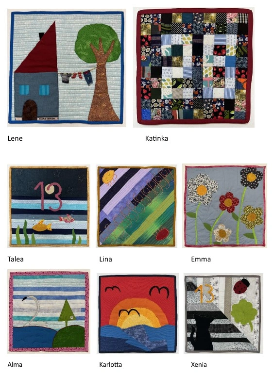 Patchworkarbeiten 1 der Schüler:innen 