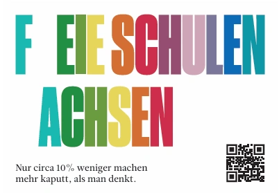 Kampagne Freie Schulen LAGFS mit QR-Code