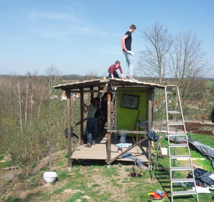 2015 Aufbau Toilettenanlage in Struppen