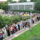 Spalier beim Schuleingang