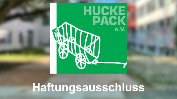 Haftungsausschluss mit Logo vor Brücke