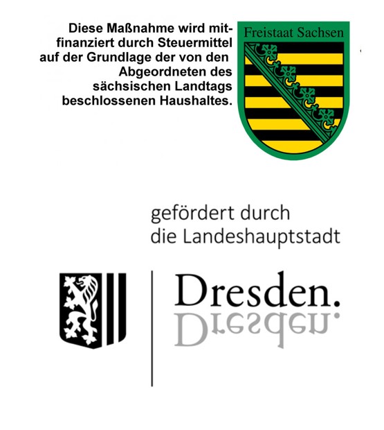 Förderlogo des Freistaates und der Stadt Dresden