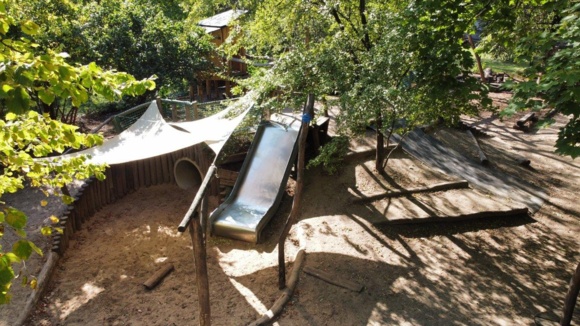 Spielstrecke im Garten